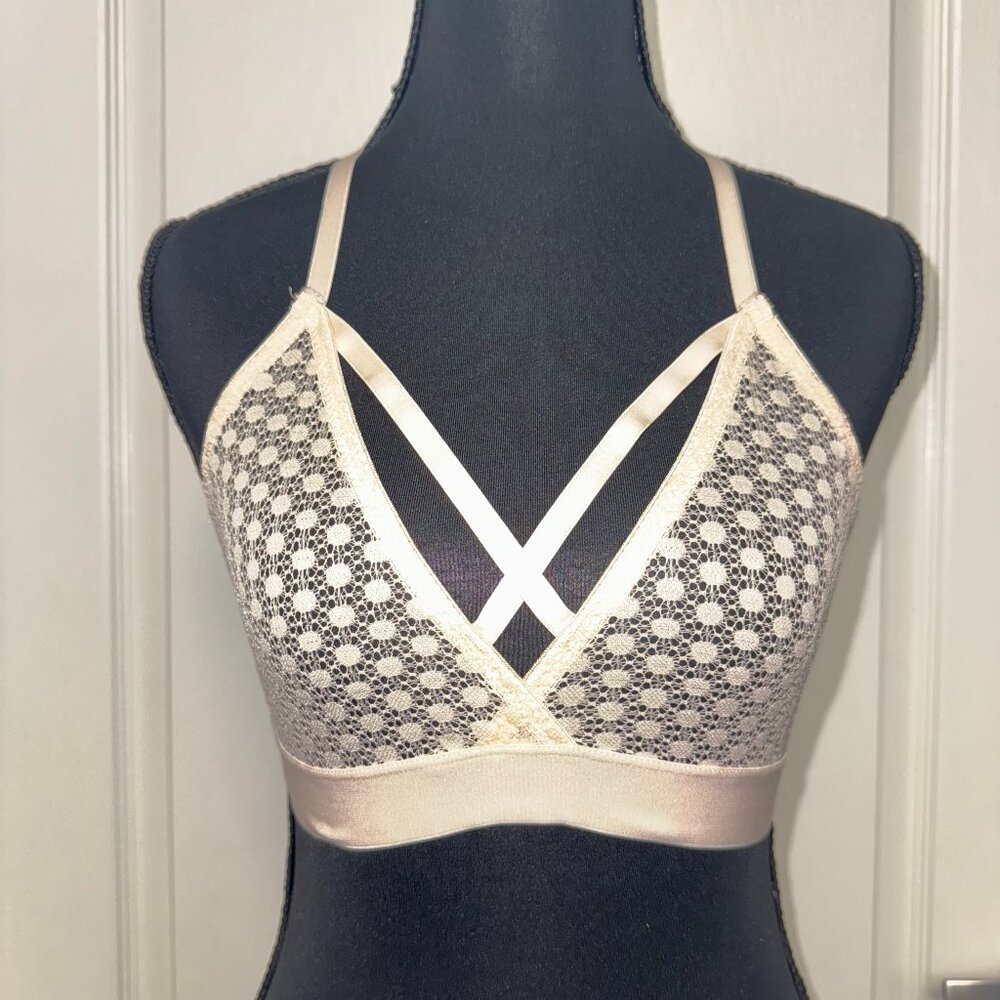 Blush Pink Lace Cage Bralette – Size Small